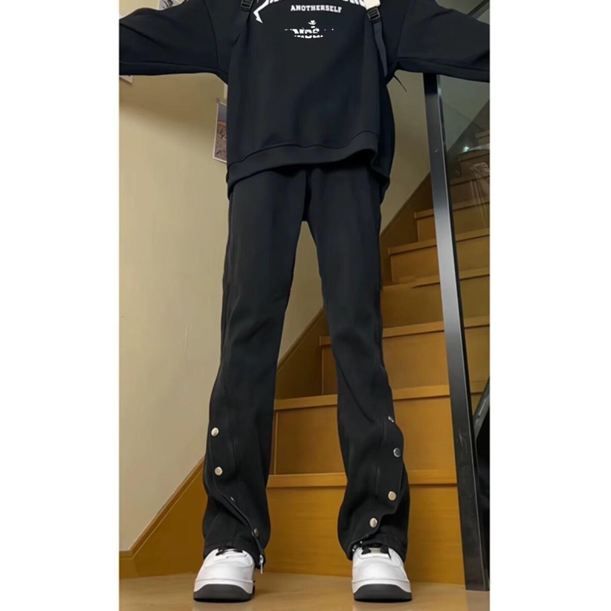 夏季百搭潮流美式街牛仔裤宽松直筒工装排扣微喇裤513CK1751P37,男装牛仔裤,星座513