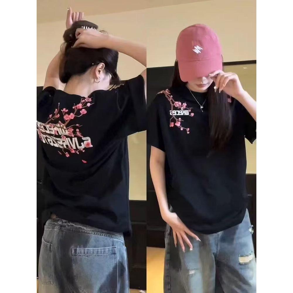 新款短袖t恤男潮牌欧美嘻哈风圆领打底衫上衣夏513DX1069P27图片