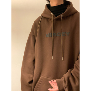 冬季新款港风罗莱大码连帽印花加绒卫衣棉服514-7 MYL6003 P65图片