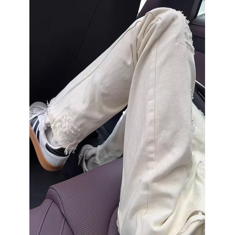 美式毛边假破洞牛仔裤男潮直筒高街微喇叭裤子513CK1253P42,男装牛仔裤,星座513