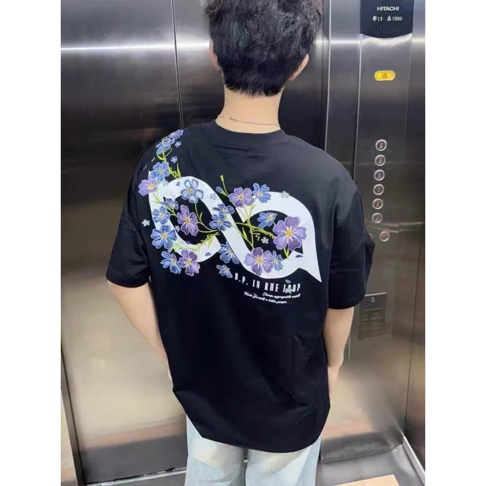 新款短袖t恤男潮牌欧美嘻哈风圆领打底衫上衣夏季513DX470P23,男装T恤,星座513