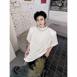 重磅重工夏季垫肩短袖T恤慵懒风日系513DT1549P47，女装T恤，星座513