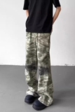 新款迷彩牛仔裤男美式潮牌痞帅直筒裤休闲百搭拖地裤513CK1366P40，男装牛仔裤，星座513