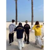 短袖t恤男夏季宽松五分袖红潮流简约印花上衣513DX570P35，男装T恤，星座513