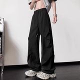 夏季速干裤百搭潮流松紧腰休闲捏褶透气阔腿裤长裤513CK1414特P28，男装休闲裤，星座513