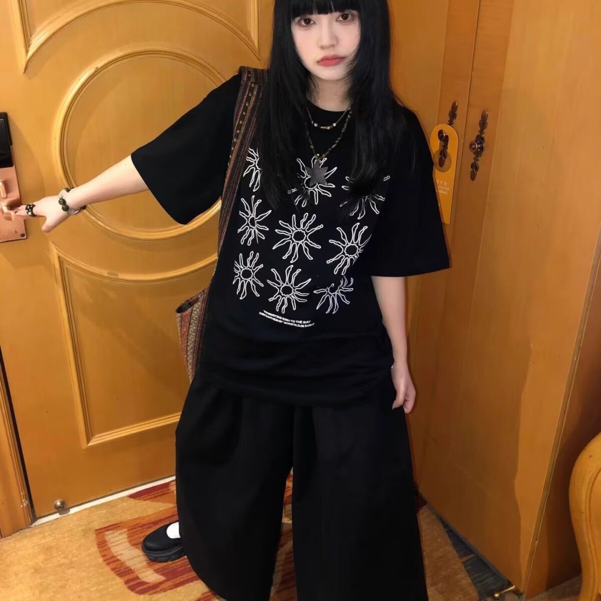 夏季短袖T恤女宽松美式潮牌半袖上衣513DX3781P38,男装T恤,星座513