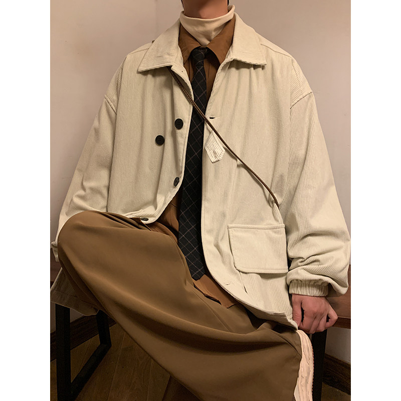 抖音品质日系港风重工灯芯绒大口袋复古外套男514-7DX2342P88,男装夹克,星座513