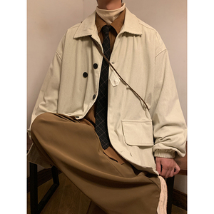 抖音品质日系港风重工灯芯绒大口袋复古外套男514-7DX2342P88