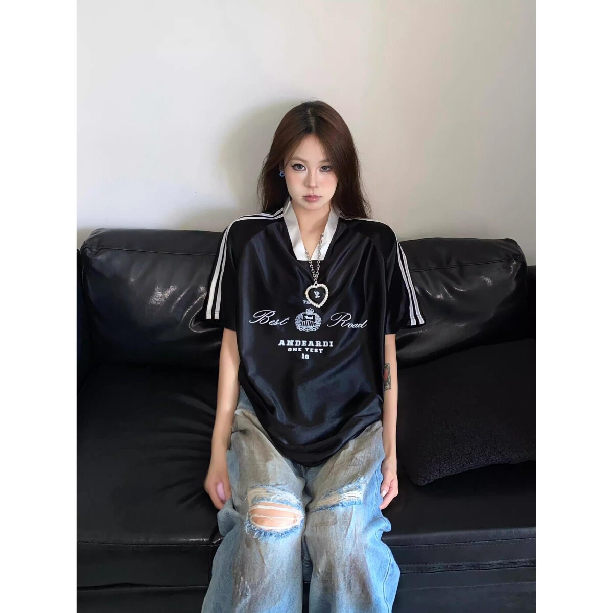美式复古短袖T恤男女夏季款潮牌印花情侣513DX403P30,男装T恤,星座513