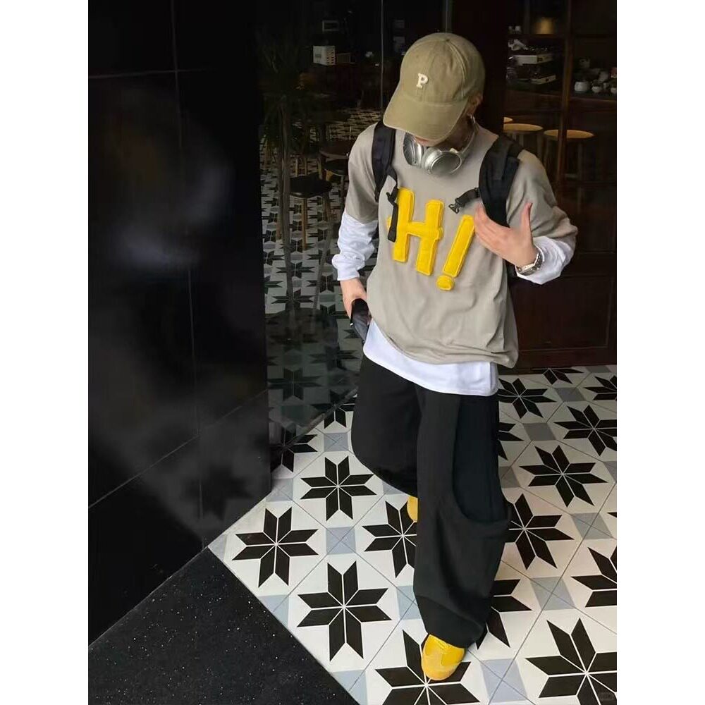 立体塞棉220g纯棉索罗娜螺纹宽松版型短袖T恤513DX183P43,男装T恤,星座513