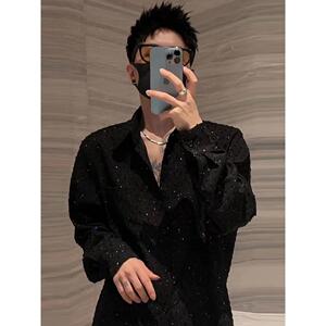 长袖衬衫日系港风宽松衬衣男生夏季潮流百搭休闲外套513CX451P40图片
