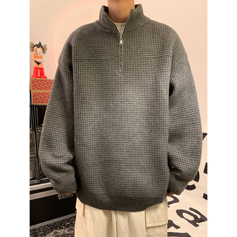 重磅 高品 质秋冬立领拉链宽松套头毛衣外套 男 514-7 LG2352 P80图片
