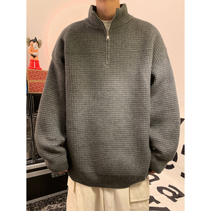 重磅 高品 质秋冬立领拉链宽松套头毛衣外套 男 514-7 LG2352 P80图片