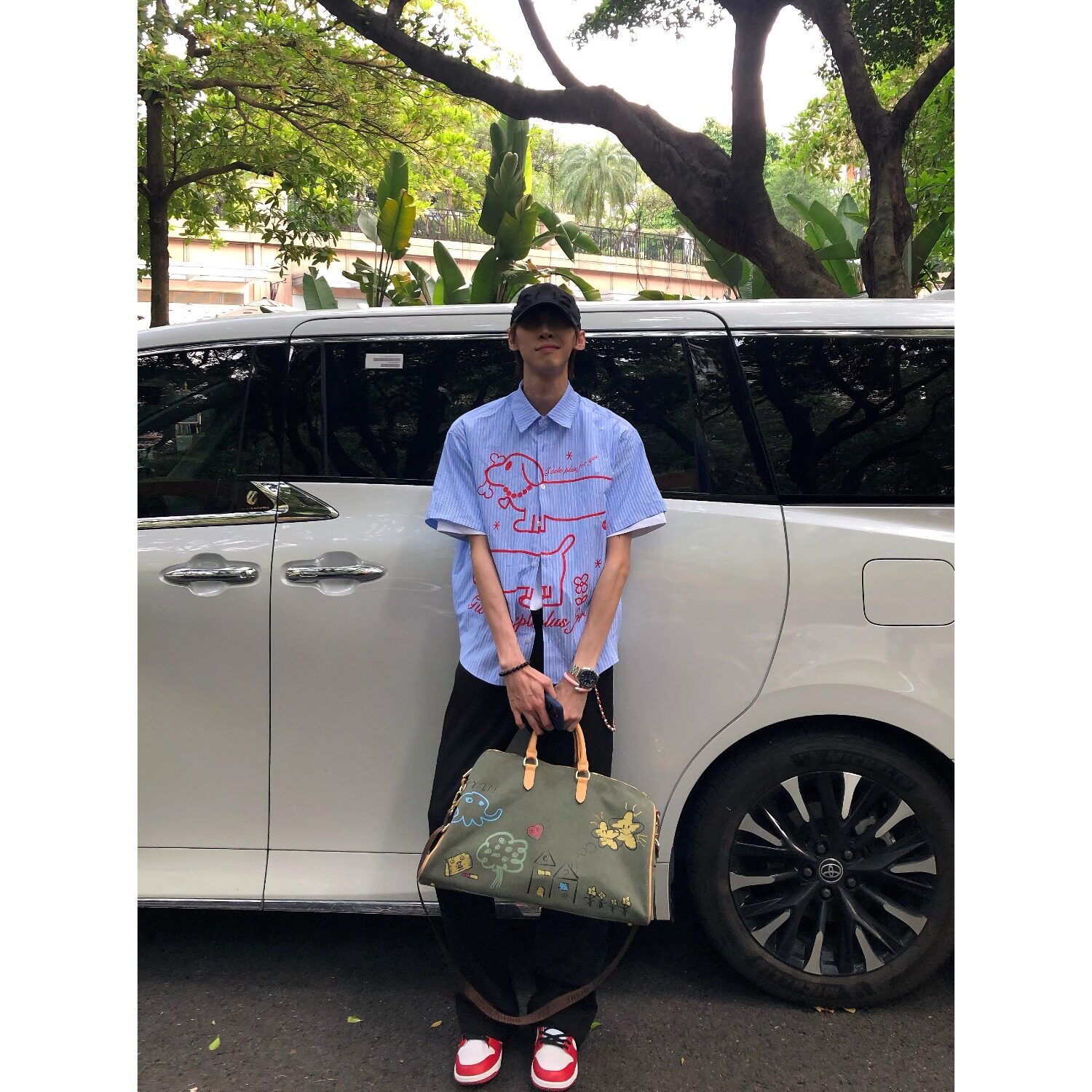 条纹短袖衬衫男生夏季趣味腊肠狗印花美式小清新衬衣韩系别致上衣,男装T恤,星座513