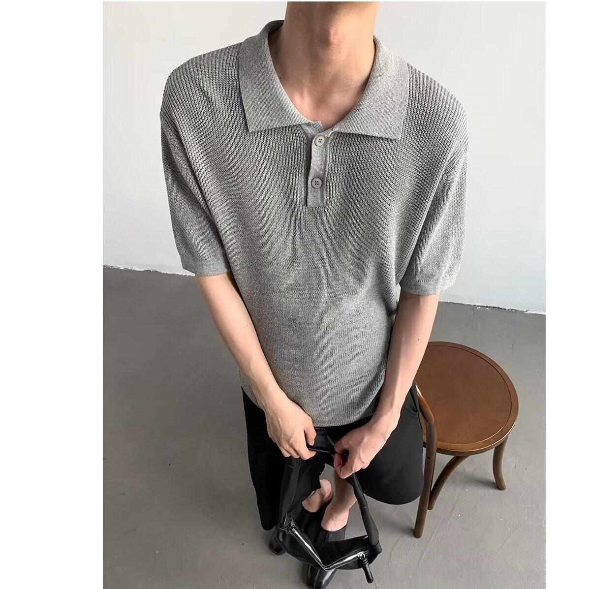 翻领短袖polo衫男潮牌夏季t恤韩版潮流新百搭体恤513PL118P40,男装针织衫/毛衣,星座513