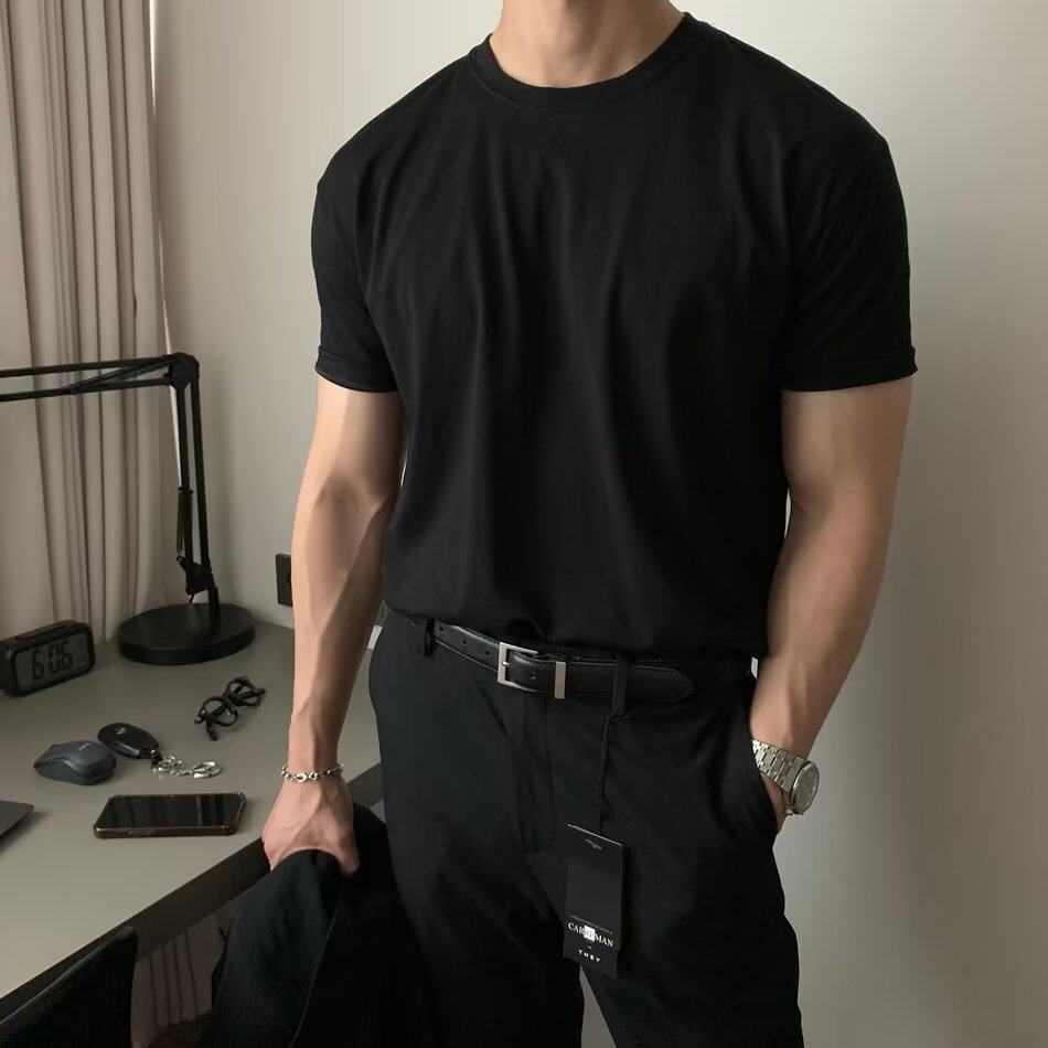 美式复古重磅polo衫短袖男亨利衫运动t恤硬汉英伦雅痞显肌肉上衣,男装Polo衫,星座513