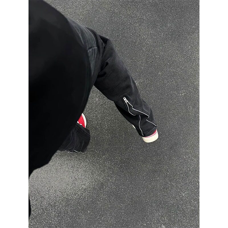拉链牛仔裤男美式高街风裤子直筒显瘦微喇裤513CK048P34,男装牛仔裤,星座513