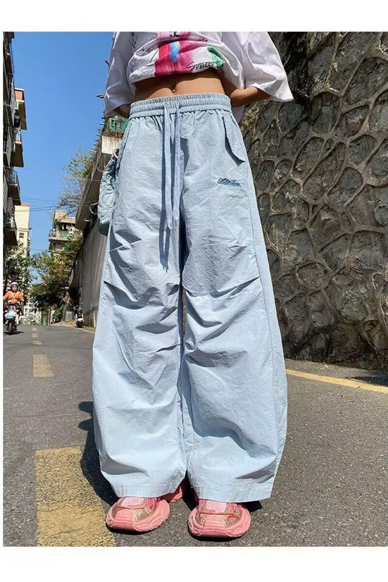 多巴胺穿搭条纹休闲裤女潮宽松阔腿垂感捏褶裤513CK428P42,男装牛仔裤,星座513