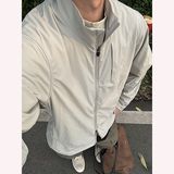 山系户外机能风立领冲锋衣男夏季运动登山徒步防晒衣美式三防外套，男装风衣，星座513