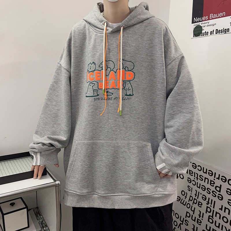 新款秋季圆领套头宽松印花抽绳时尚潮流连帽卫衣男514-7WY05P68,男装卫衣,星座513