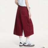 工装七分裤女夏季美式明线大口袋休闲宽松牛仔短裤513DK1030P48，男装牛仔裤，星座513