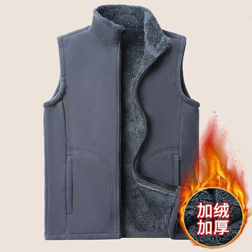 户外抓绒马甲男秋冬背心定制logo