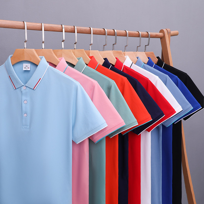新款POLO衫定制大码翻领T恤短袖企业文化衫广告衫工作服刺绣logo