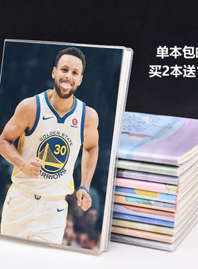 库里杜兰特汤普森哈登字母哥欧文威少笔记本子胶套A5本nba周边