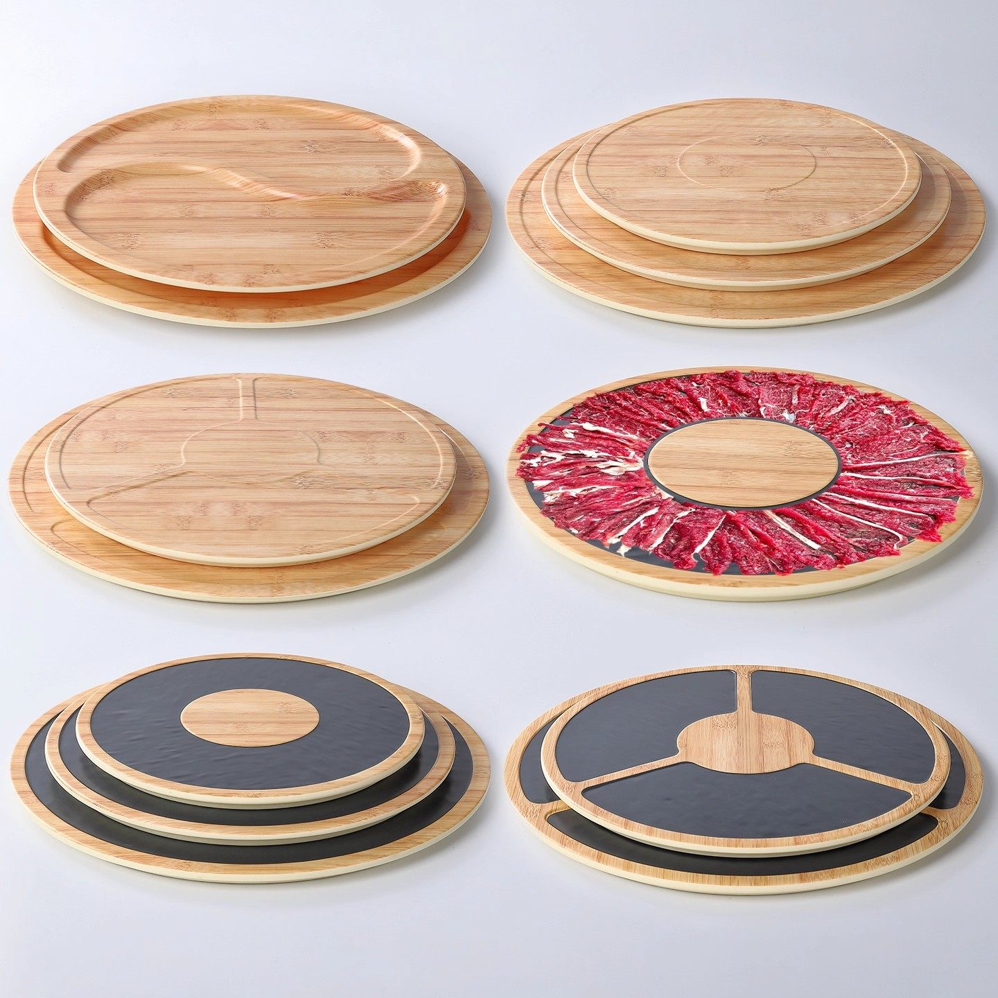 密胺仿瓷木纹涮肉盘创意火锅店鲜肉盘吊龙牛肉盘子立架立盘羊肉盘,餐饮具,盘,淘宝优惠券,粉丝福利购,淘宝优惠卷