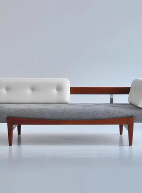 野木扶疏 MCM 中古风格全实木 daybed软包可拆洗客厅书房大小户型