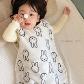 ins韩系新款 法兰绒防踢被婴儿童睡觉保暖护肚 秋冬宝宝睡袋背心式