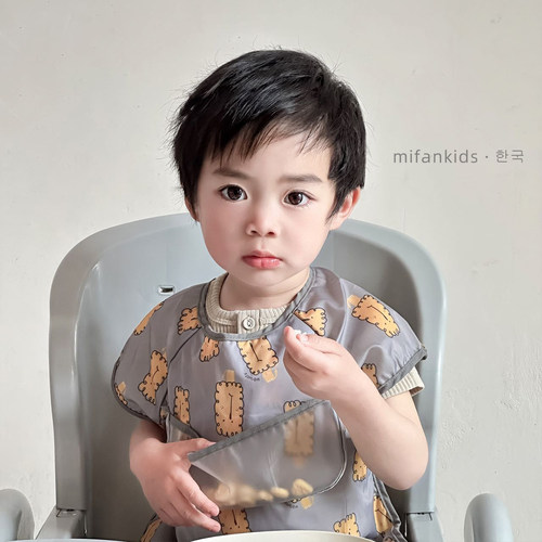 婴儿自主进食罩衣夏季轻薄防水