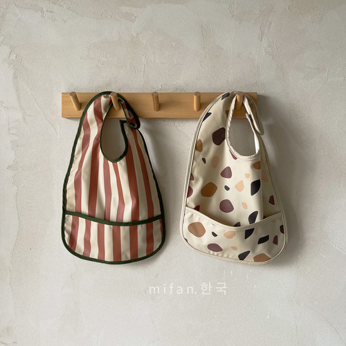 新ins丹麦婴儿围兜防水吃饭兜