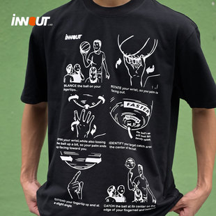 型圆领休闲潮流T恤 转球印花tee宽松篮球超正版 INNOUT LAB运动短袖