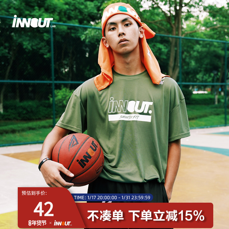 INNOUT LAB夏季SMOOTH FIT短袖T恤男圆领运动速干透气健身跑步训