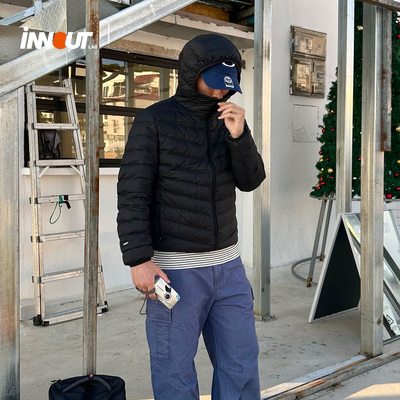 INNOUT跑步羽绒服男防风防泼水滑雪运动轻薄冬季白鸭绒保暖外套女
