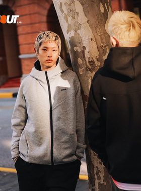 INNOUT风行者外套美式cleanfit情侣款重磅运动连帽卫衣开衫男女