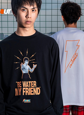 INNOUT致敬李小龙长袖t恤男美式篮球训练服投篮服青少年运动上衣