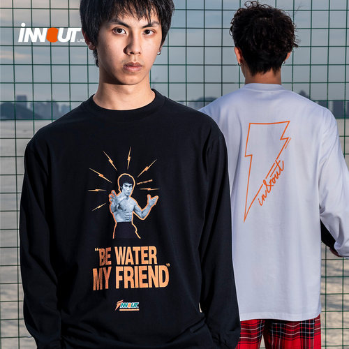 INNOUT致敬李小龙长袖t恤男美式篮球训练服投篮服青少年运动上衣