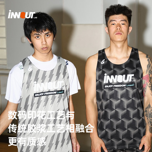INNOUT双面可穿幻影闪电背心透气速干篮球跑步训练服实战运动上衣