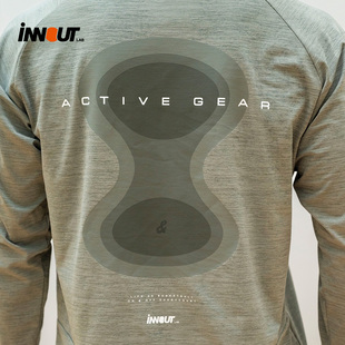 INNOUT精英拼接长袖美式宽松投篮服训练衣健身篮球少年运动t恤男