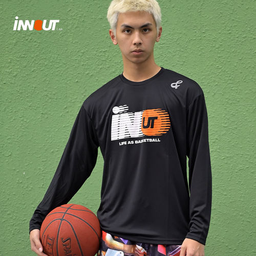 INNOUT LAB影子速干长袖T恤篮球训练服投篮服圆领透气运动球衣男