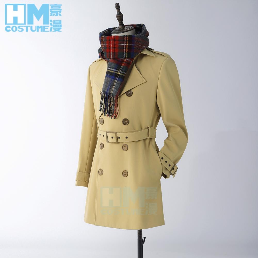 豪漫明智吾郎冬装cos风衣夹克