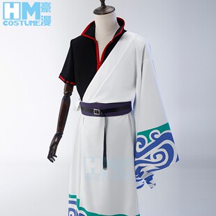 现货豪漫坂田银时cos服银魂银桑万事屋和服全套cosplay男套装
