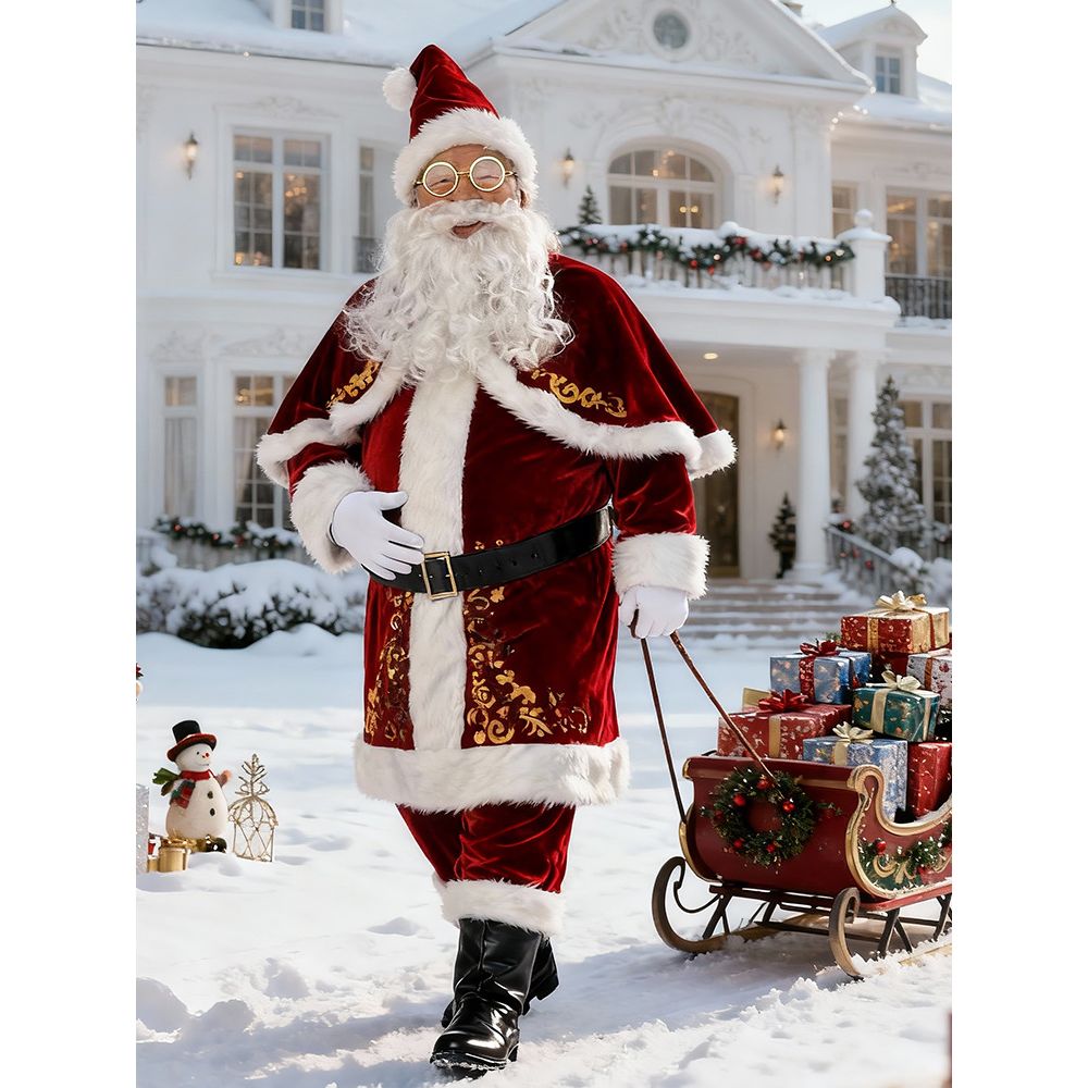 圣诞老人衣服COS成人圣诞节服装