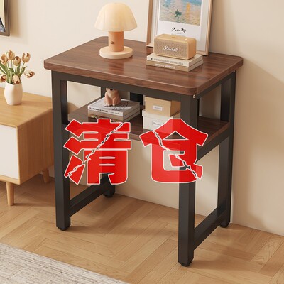 小桌子简易出租屋家用双层书桌鱼缸专用打印机置物架长方形工作台