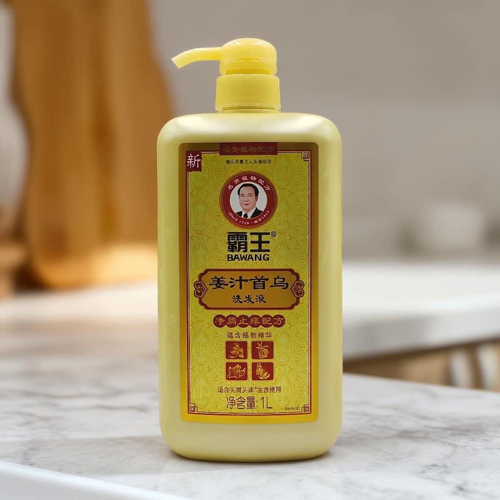 霸王姜汁首乌1L去屑控油洗发液