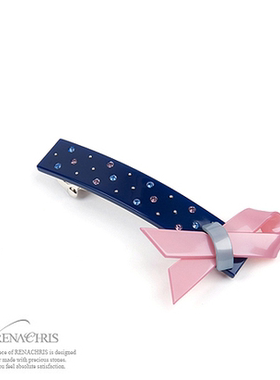 AngelRena韩国进口饰品头饰甜美丝带结弹簧发夹顶夹C628