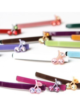 AngelRena韩国进口可爱小樱桃发夹刘海夹边夹C729