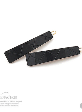 B885  韩国正品 ※Angelrena ※简单纹格边夹刘海夹 单价